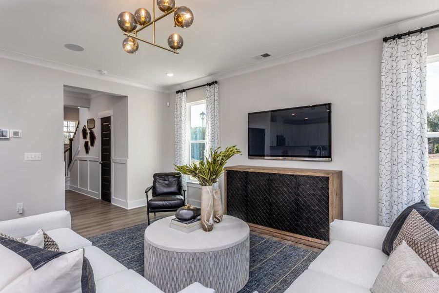 Furnished interior in a model home at Black Forest Pointe in Benson (Image 15).