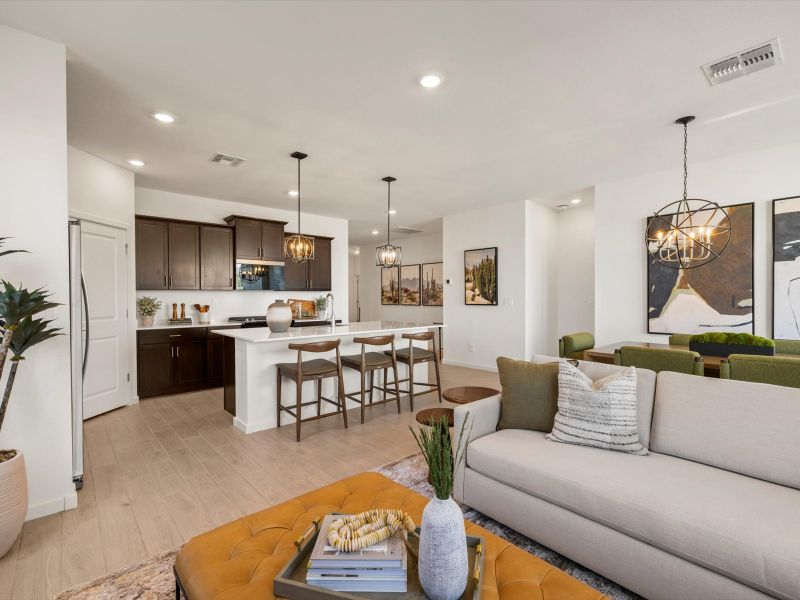 Living Are in the Leslie floorplan modeled at Teravalis