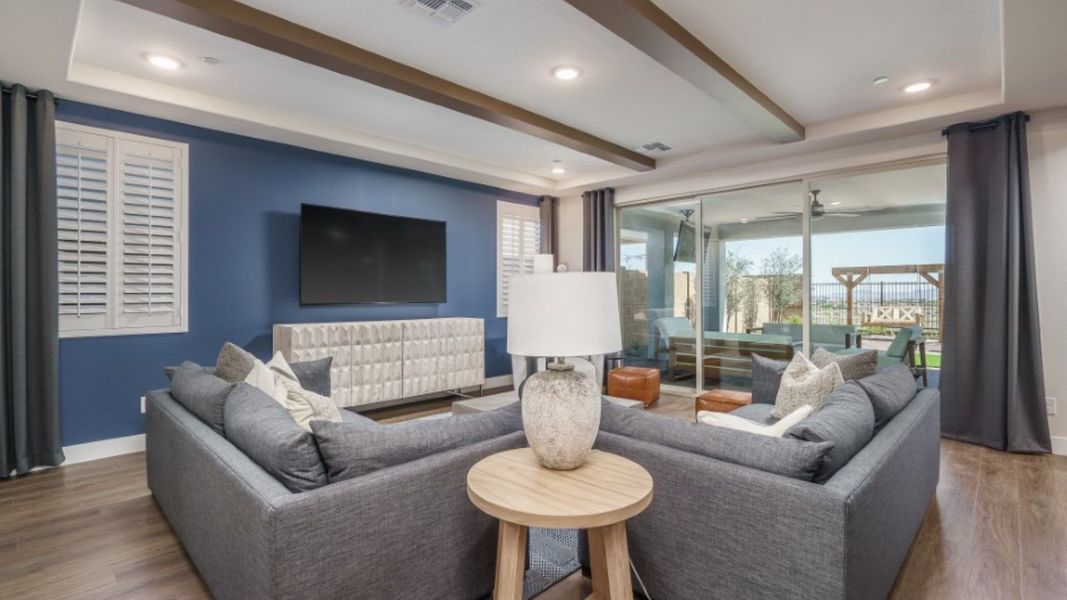 Furnished interior in a model home at The Ridge at Sienna Hills in Buckeye (Image 39).