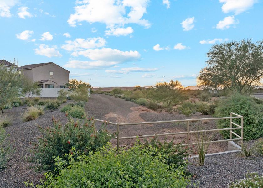 A garden with a fence. A garden with a fence.
