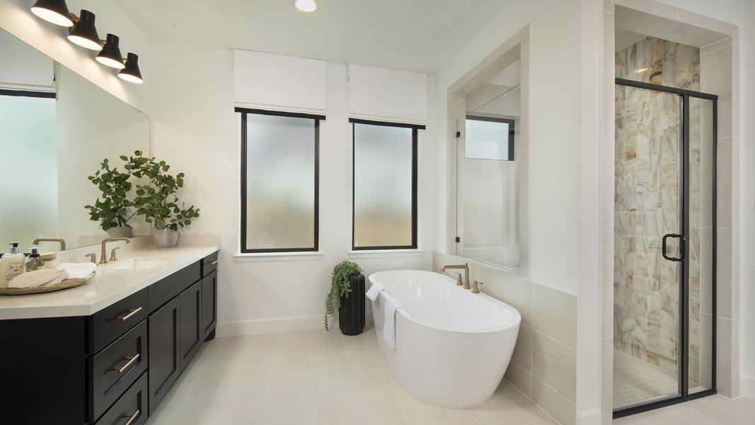 Furnished interior in a model home at Cane Island 60' in Katy (Image 16). Furnished interior in a model home at Cane Island 60' in Katy (Image 16).