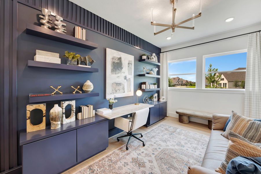 Furnished interior in a model home at Prairieland Village - Summit Collection in Cypress (Image 5). Furnished interior in a model home at Prairieland Village - Summit Collection in Cypress (Image 5).