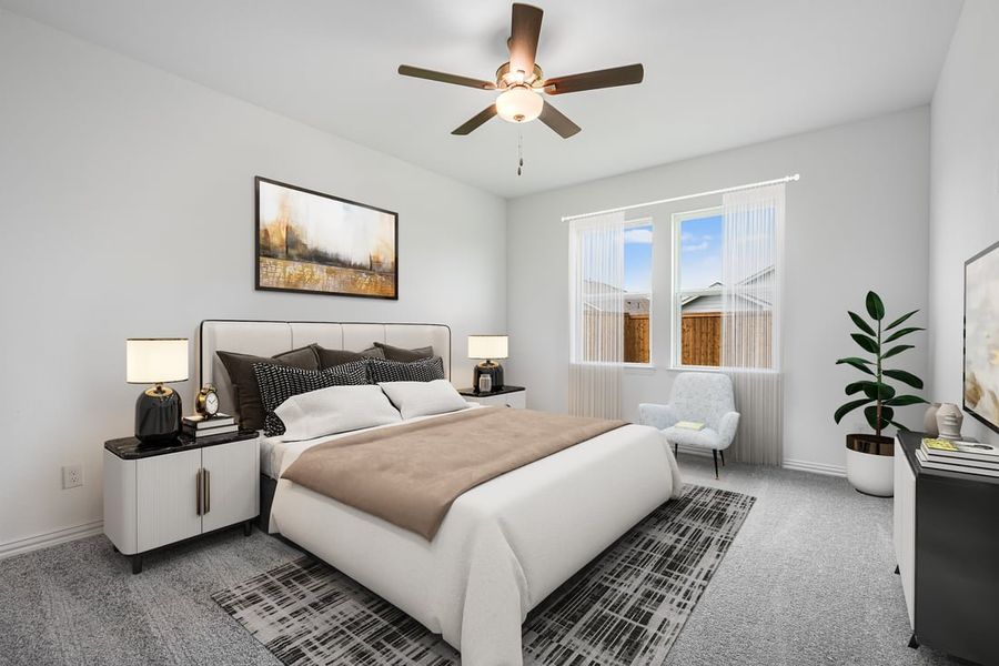 Furnished interior in a model home at River Ridge in Crandall (Image 52).