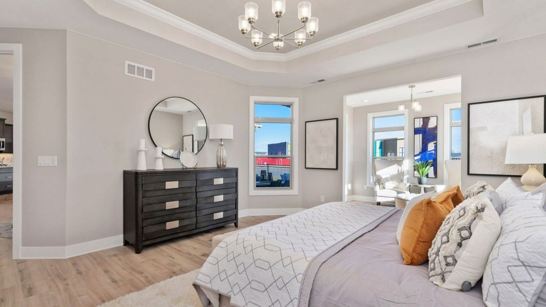 Furnished interior in a model home at The Courtyards at Lupton Village in Fort Lupton (Image 16).