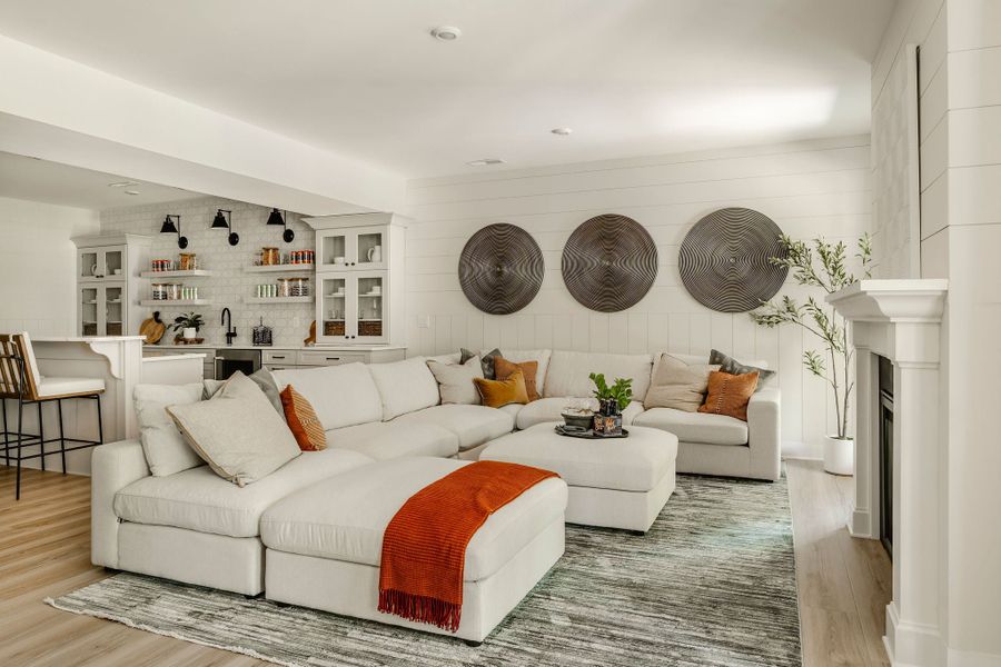Furnished interior in a model home at Mayes Hall in Davidson (Image 62).