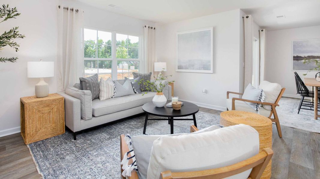 Furnished interior in a model home at Foxtail in Yadkinville (Image 15).