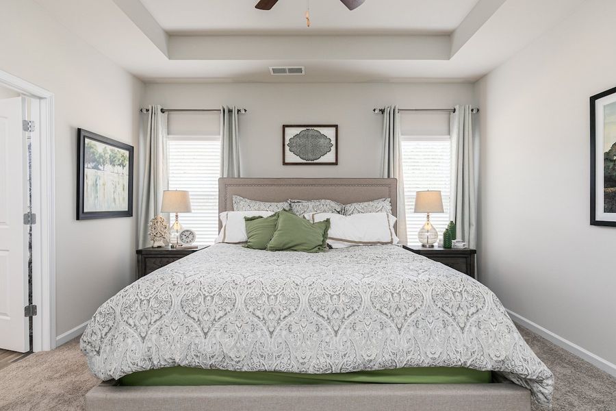 Furnished interior in a model home at The Cottages of Silvertown in Thomaston (Image 43).