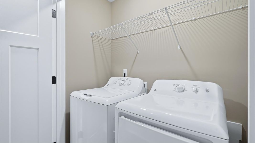 Laundry room at the new Brookland Place community in Hendersonville, NC