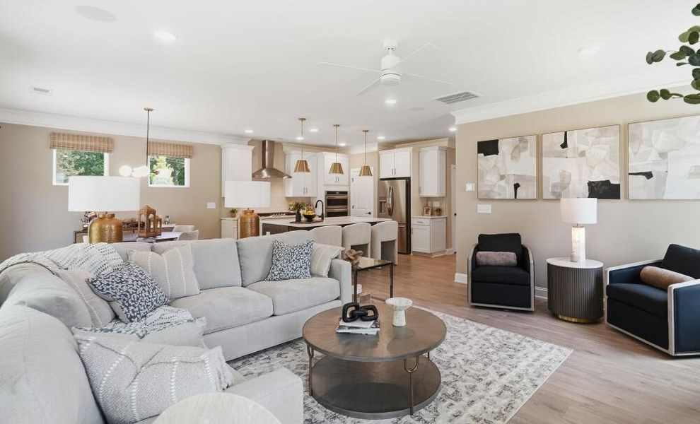Furnished interior in a model home at Highland Bluff in Aiken (Image 5).