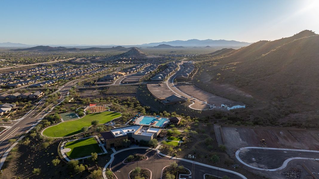 Aerial view of the Meridian at Northpointe at Vistancia community in Peoria, AZ, showing layout and nearby surroundings (Image 10). Aerial view of the Meridian at Northpointe at Vistancia community in Peoria, AZ, showing layout and nearby surroundings (Image 10).