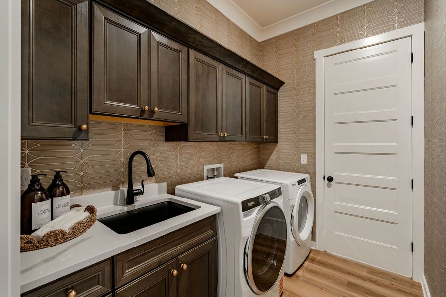 Furnished interior in a model home at McLean South Shore in Belmont (Image 52).