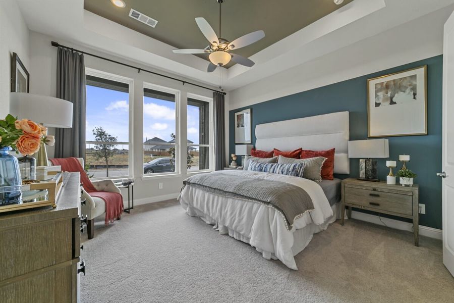 Furnished interior in a model home at Duets 41s in Frisco (Image 12).