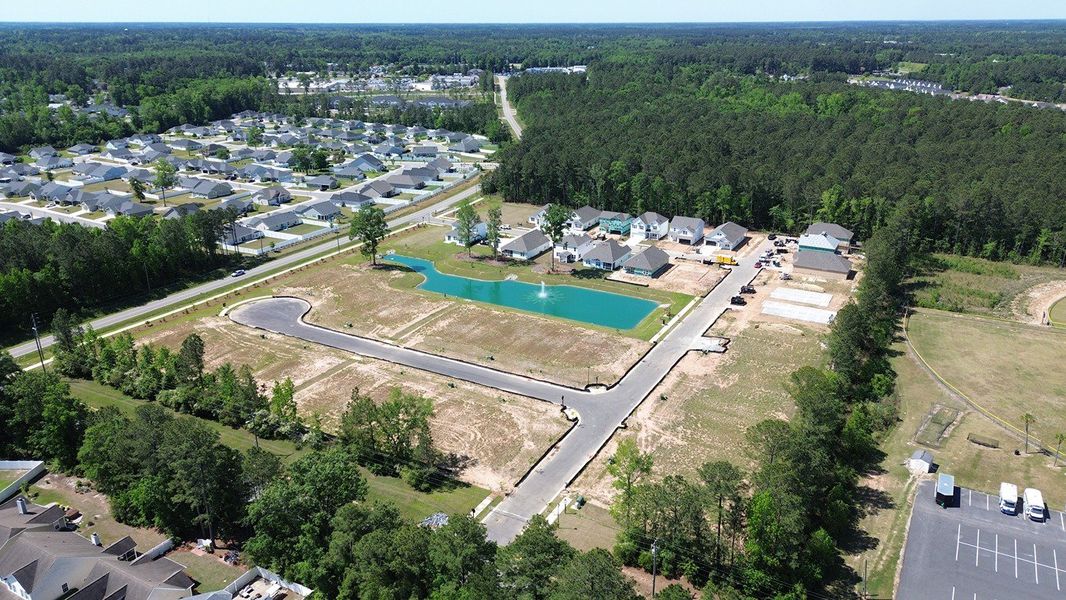Aerial view of the Chapman Village community in Conway, SC, showing layout and nearby surroundings (Image 9). Aerial view of the Chapman Village community in Conway, SC, showing layout and nearby surroundings (Image 9).