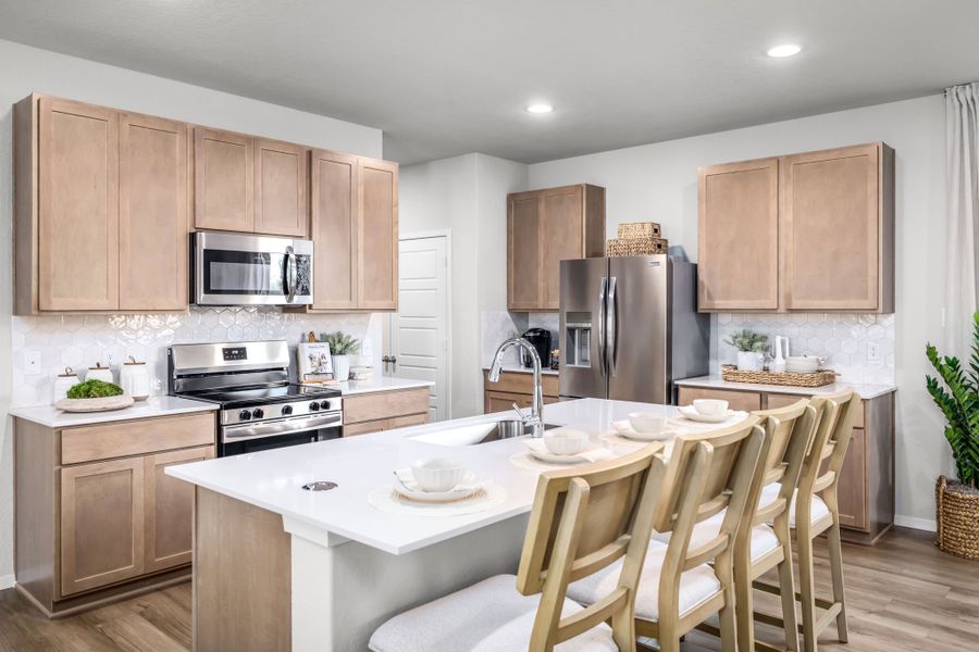 Furnished interior in a model home at Applewhite Meadows in San Antonio (Image 12).