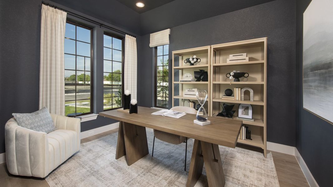 Furnished interior in a model home at Cibolo Valley Heights 65' in Cibolo (Image 5).