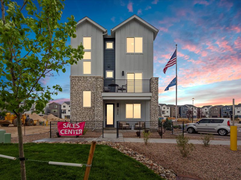 Front exterior of a home in the Parkside at Victory Ridge community, located in Colorado Springs, CO (Image 8).