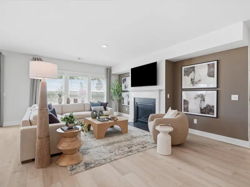Furnished interior in a model home at Crossing at Abner Creek in Greer (Image 3).