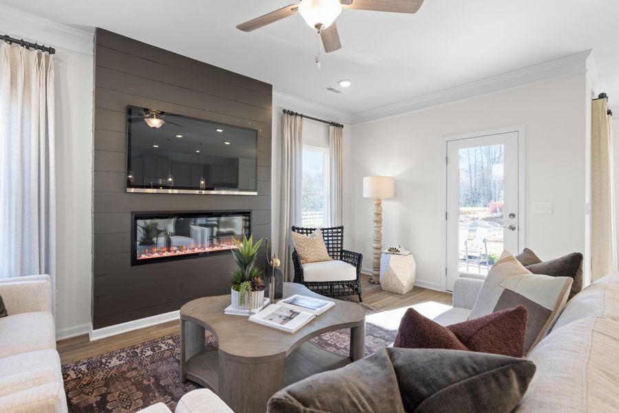 Furnished interior in a model home at Eastbridge in Rockmart (Image 13). Furnished interior in a model home at Eastbridge in Rockmart (Image 13).