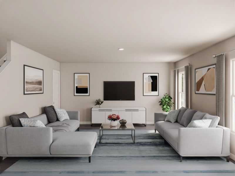 Furnished interior in a model home at Courtland Place in Cleburne (Image 4).