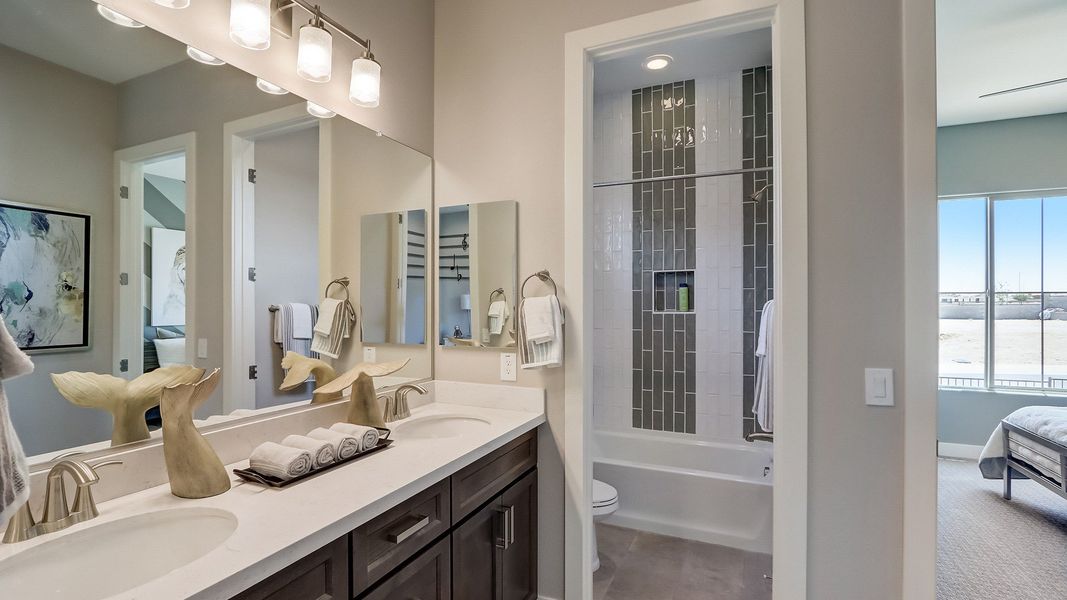 Furnished interior in a model home at Canyon Views - Hacienda in Litchfield Park (Image 2).