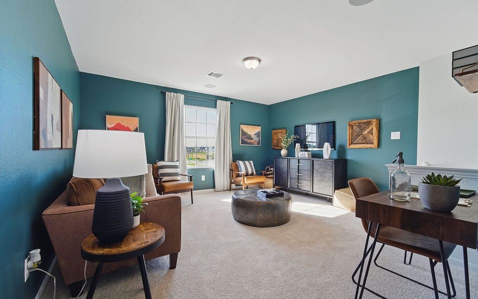 Furnished interior in a model home at Sweetgrass Village in Crosby (Image 34). Furnished interior in a model home at Sweetgrass Village in Crosby (Image 34).