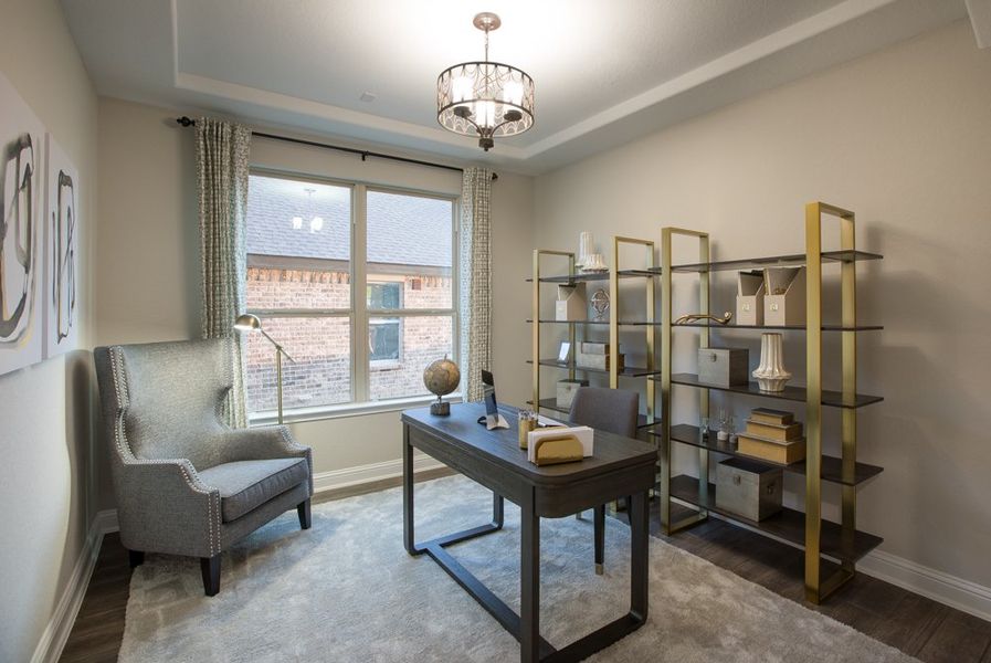 Furnished interior in a model home at Arabella on the Prairie: Heritage Collection in Richmond (Image 10).