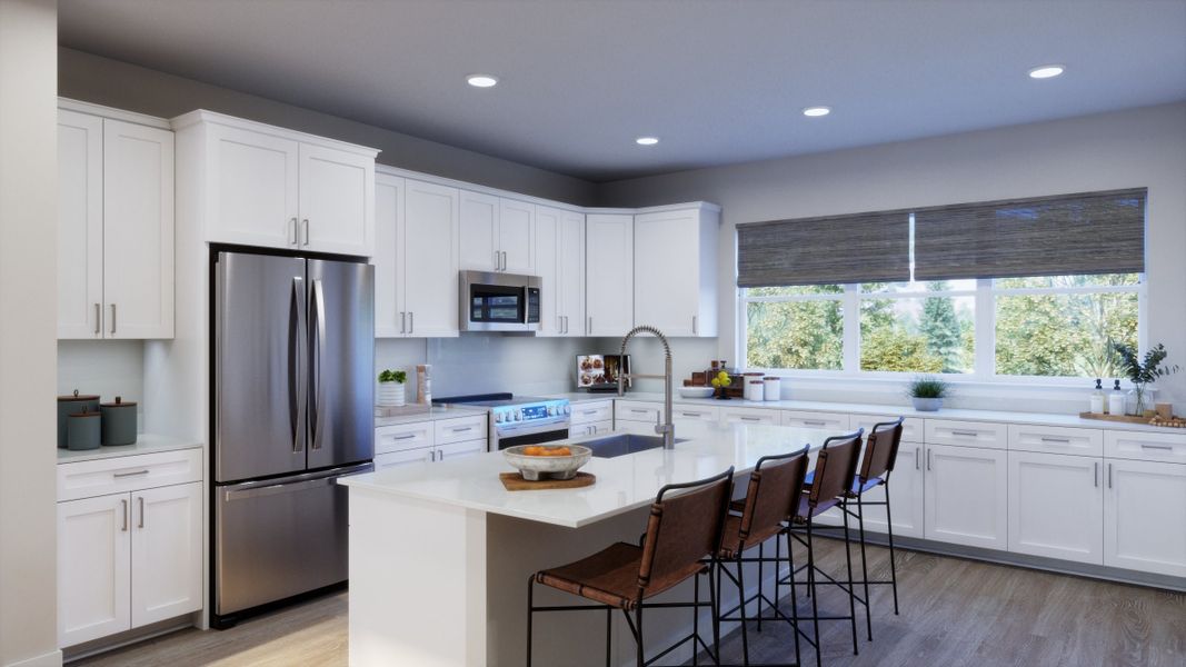 Furnished interior in a model home at Hillcrest Creek in Arvada (Image 3).