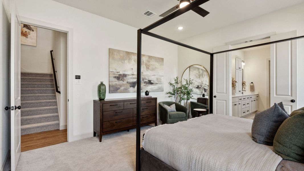 Furnished interior in a model home at Hazelwood 40' Series in Frisco (Image 41). Furnished interior in a model home at Hazelwood 40' Series in Frisco (Image 41).