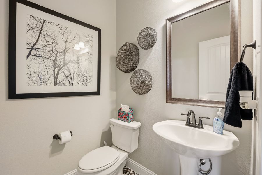 Furnished interior in a model home at Coyote Crossing in Godley (Image 39).