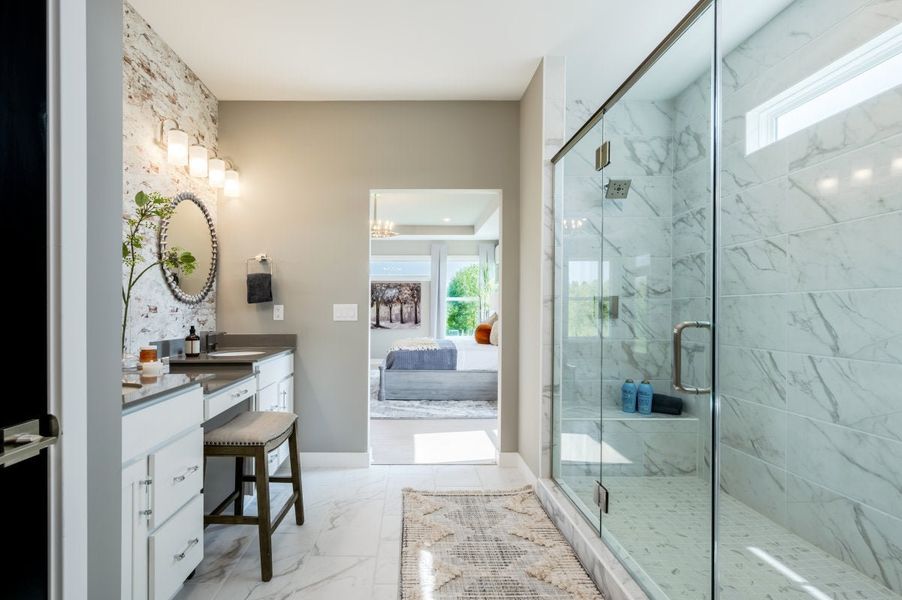 Furnished interior in a model home at Hidden Fields in Hoschton (Image 18).