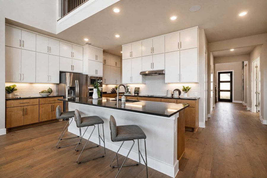 Furnished interior in a model home at Crescent Bluff in Andice (Image 7).