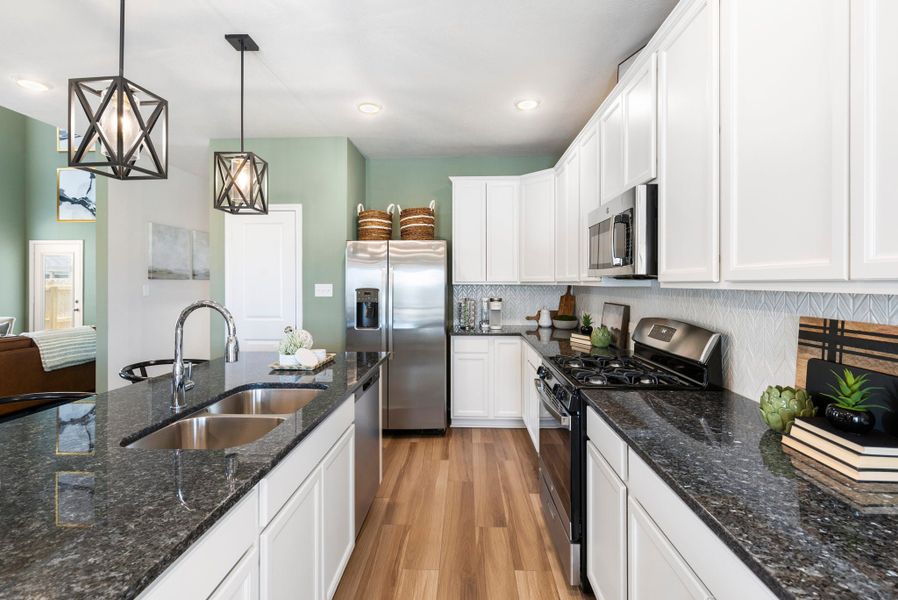 Furnished interior in a model home at Hilltop Heights in Waco (Image 15).