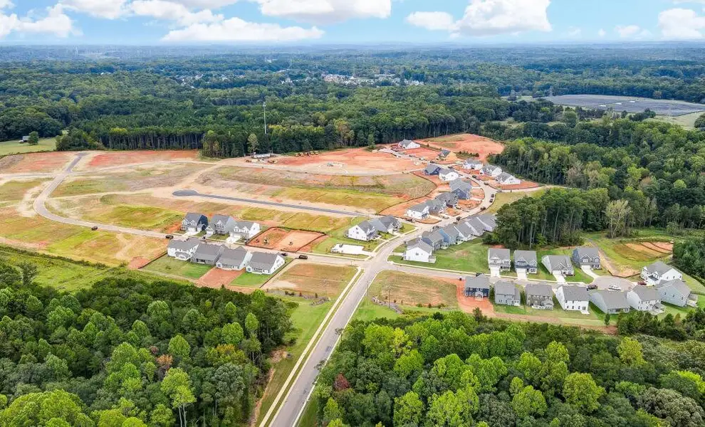 Aerial view of the Carrington community in Stanley, NC, showing layout and nearby surroundings (Image 12).