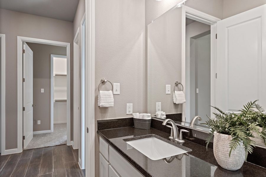 Furnished interior in a model home at Vintage Oaks in Weatherford (Image 44).