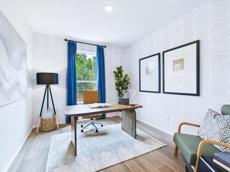 Furnished interior in a model home at Cedar Heights in San Antonio (Image 19).