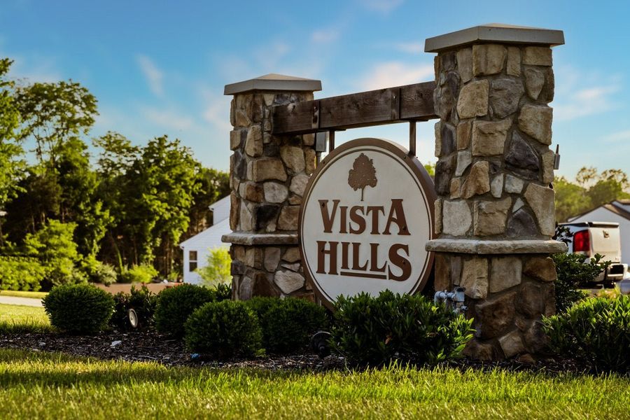 Entrance to the Vista Hills community in Louisville, KY, featuring signage and landscaping (Image 12). Entrance to the Vista Hills community in Louisville, KY, featuring signage and landscaping (Image 12).