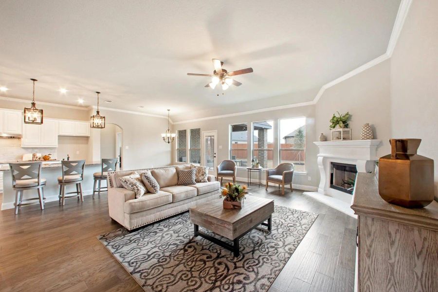Furnished interior in a model home at Massey Meadows in Midlothian (Image 7).