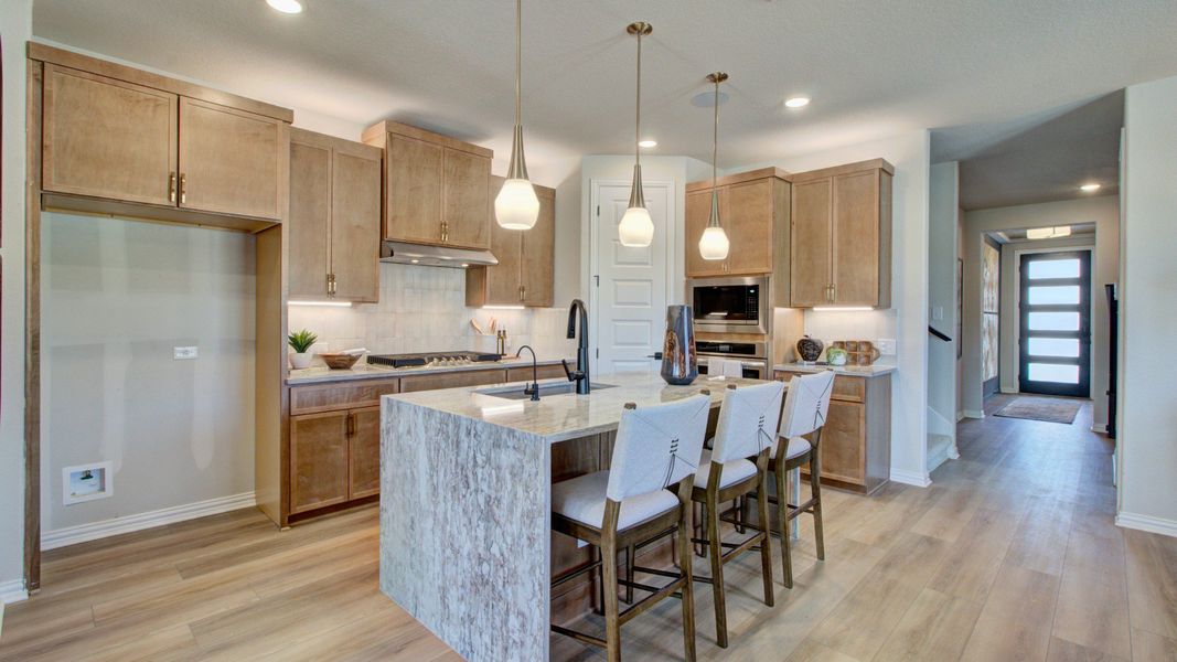 Furnished interior in a model home at Clear Creek in New Braunfels (Image 6).