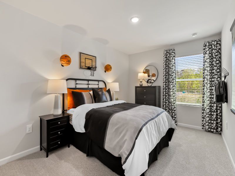 Furnished interior in a model home at The Rows at Buffaloe Reserve in Raleigh (Image 19).