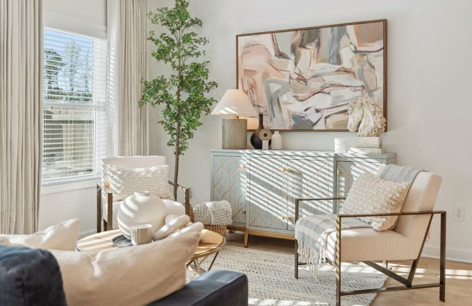 Furnished interior in a model home at Cherokee Township in Acworth (Image 4).