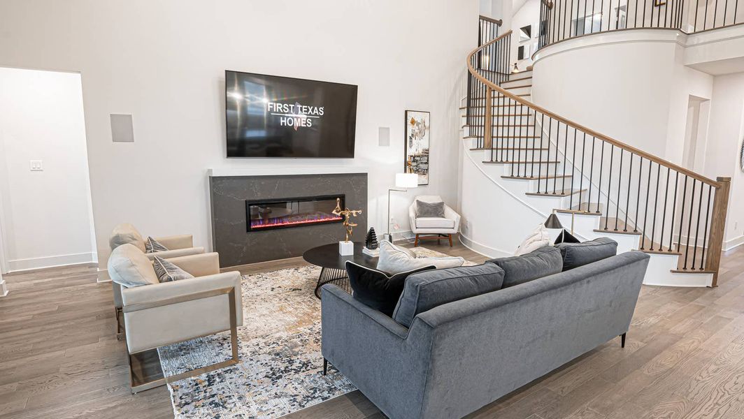 Furnished interior in a model home at Las Lomas in Forney (Image 8).