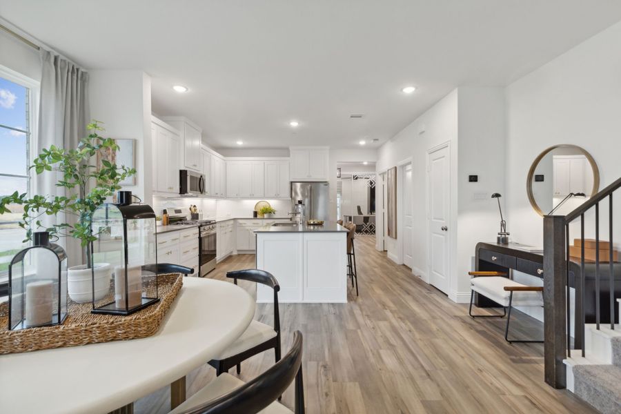 Furnished interior in a model home at Twin Creeks Watters in Allen (Image 7).