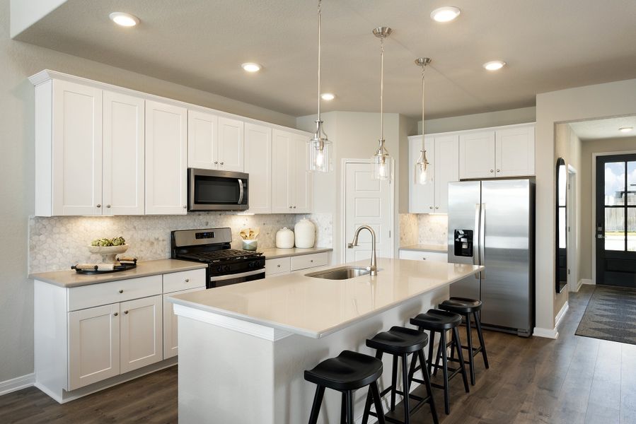 Furnished interior in a model home at Hunter's Ranch in San Antonio (Image 4). Furnished interior in a model home at Hunter's Ranch in San Antonio (Image 4).