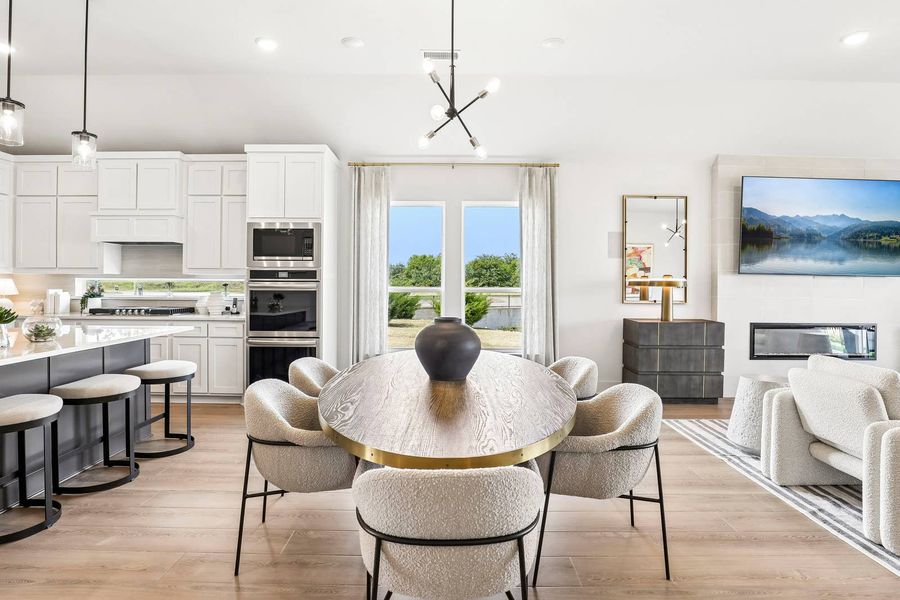 Furnished interior in a model home at Oaks of North Grove in Waxahachie (Image 4).