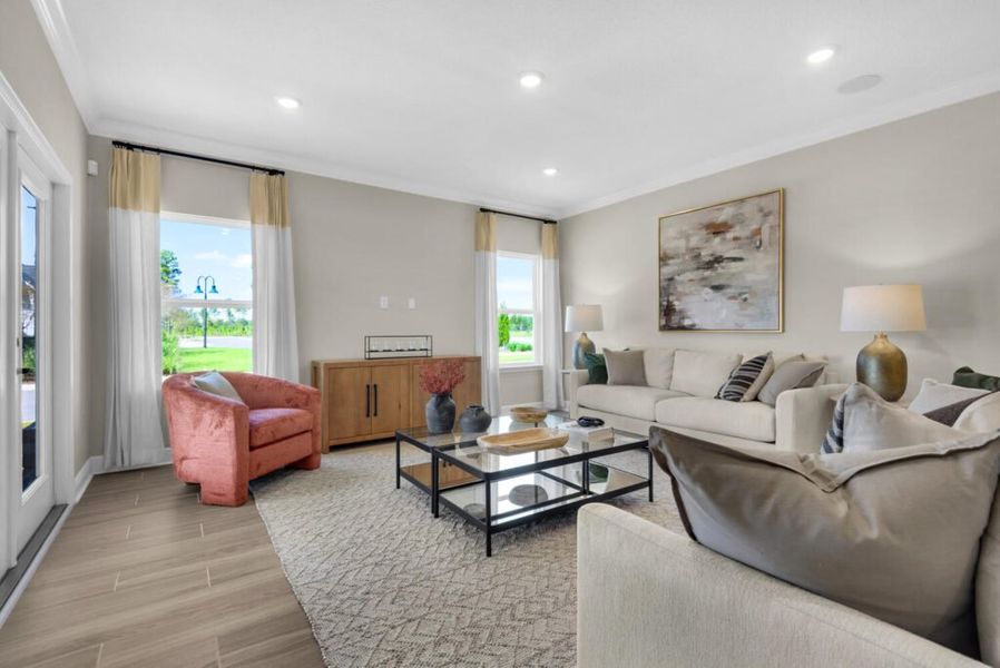 Furnished interior in a model home at Natureview in Freeport (Image 8). Furnished interior in a model home at Natureview in Freeport (Image 8).