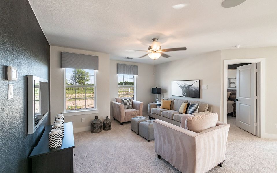 Furnished interior in a model home at The Grove in Sherman (Image 38).
