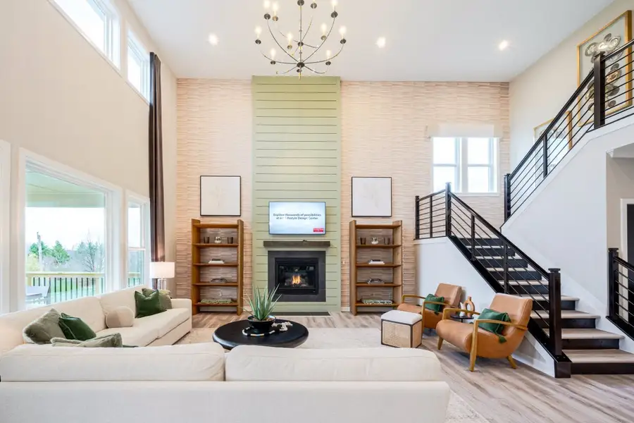 Furnished interior in a model home at Hidden Fields in Hoschton (Image 7).