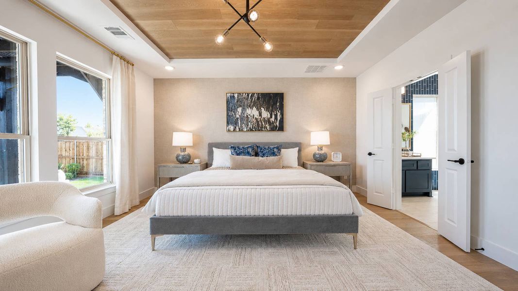 Furnished interior in a model home at Spiritas Ranch in Little Elm (Image 7).