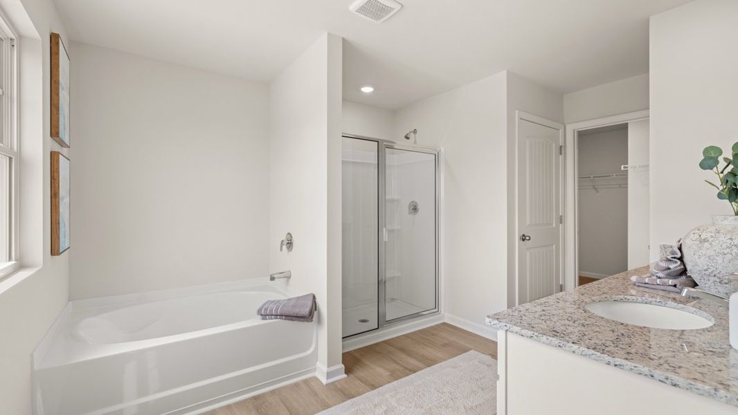 Furnished interior in a model home at Oconee Overlook Townhomes in Gainesville (Image 16).