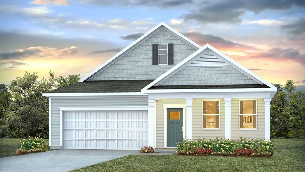 Front exterior of a home in the Evington Place community, located in Longs, SC (Image 3).